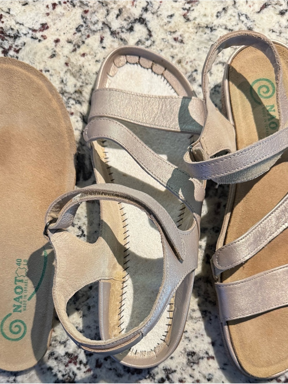 Naot Women's Gold Adjustable Strappy Comfort Sandals - Picture 3 of 9
